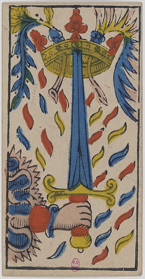Ace of Swords · Historical Tarot de Marseille