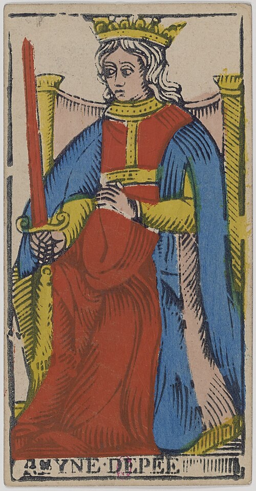 Queen of Swords · Historical Tarot de Marseille