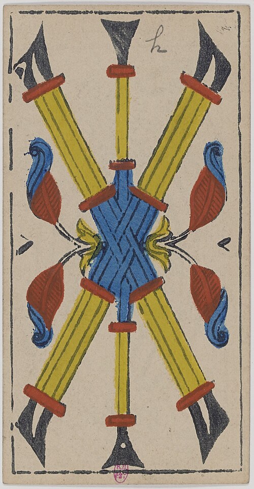 Five of Wands · Historical Tarot de Marseille