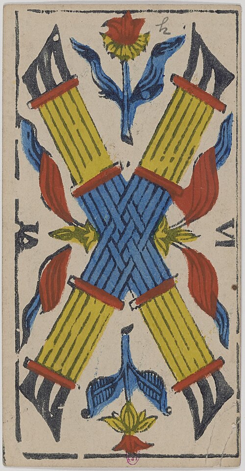 Six of Wands · Historical Tarot de Marseille