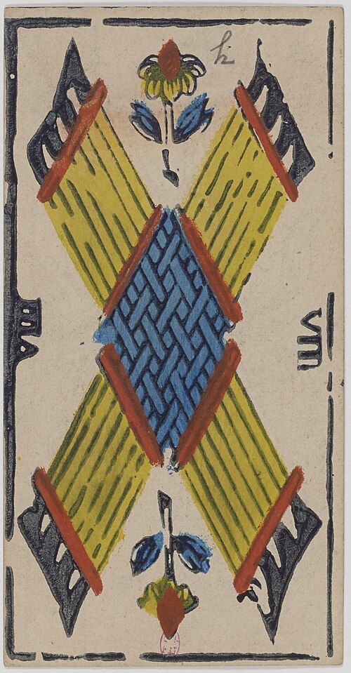 Eight of Wands · Historical Tarot de Marseille