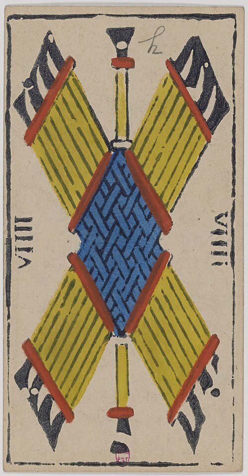 Nine of Wands · Historical Tarot de Marseille