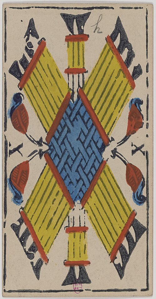 Ten of Wands · Historical Tarot de Marseille