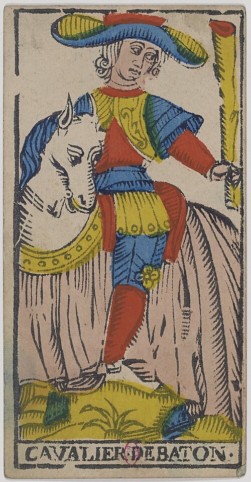 Knight of Wands · Historical Tarot de Marseille
