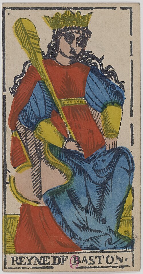 Queen of Wands · Historical Tarot de Marseille
